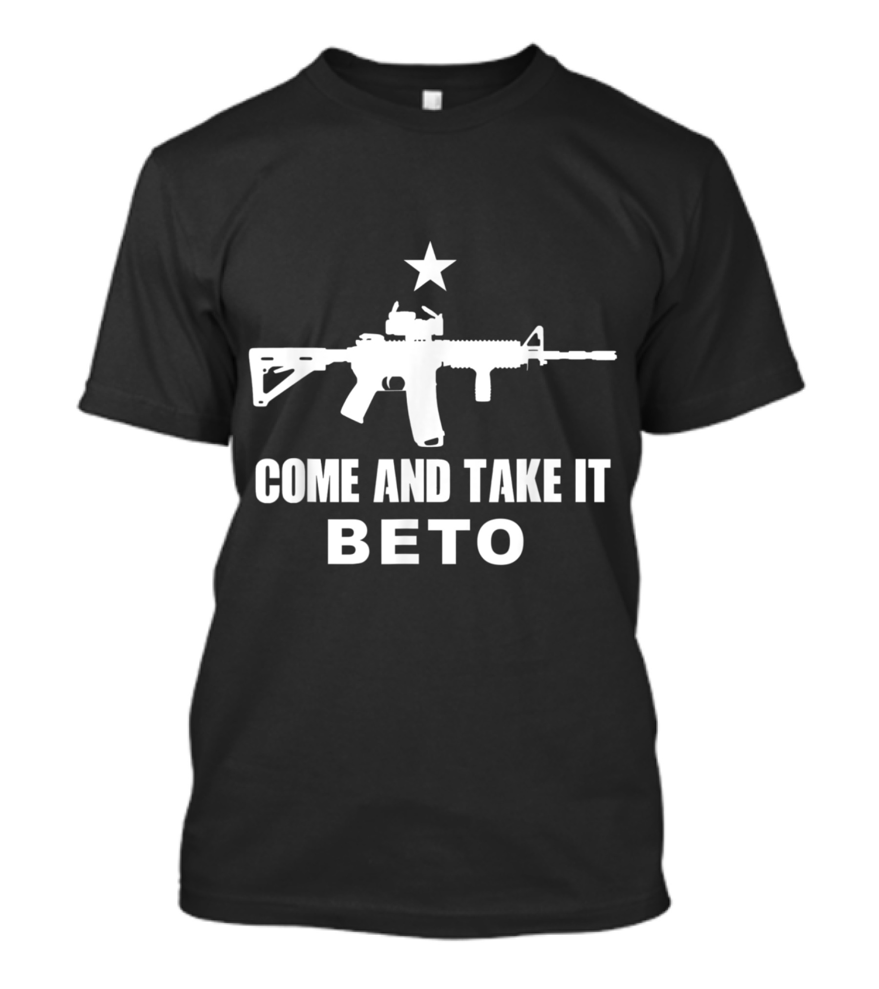 Beto Come And Take It Mens Father Boy Rifle Star T-Shirt