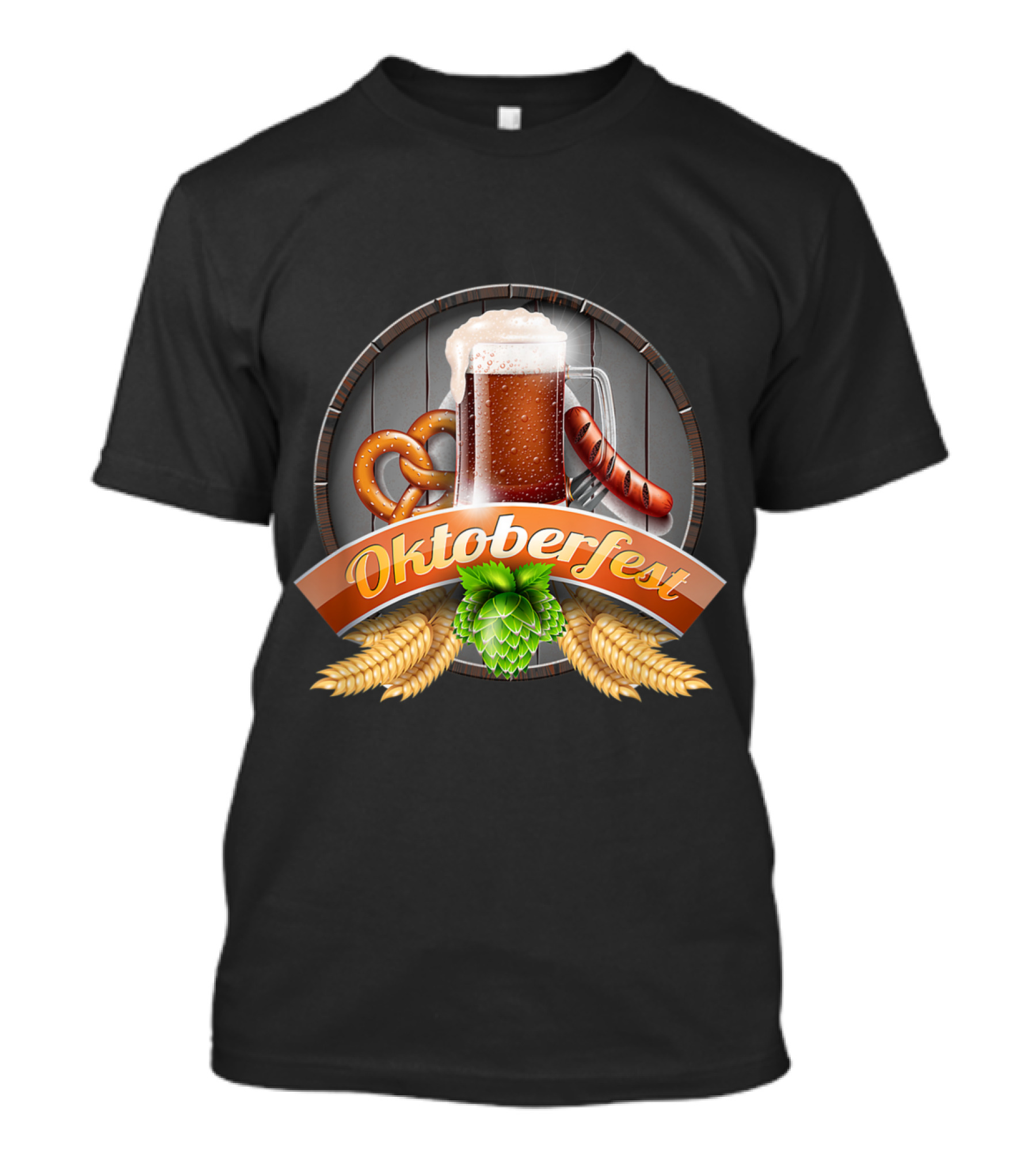 Oktoberfest Beer Pretzel Sausage Germany Festival Drinking T-Shirt