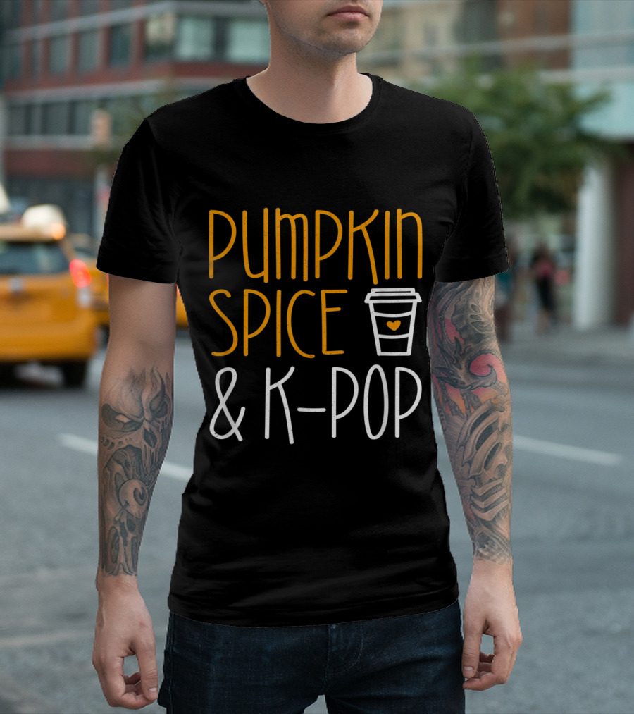 Pumpkin Spice And K-Pop Coffee Cup Fall Season T-Shirt