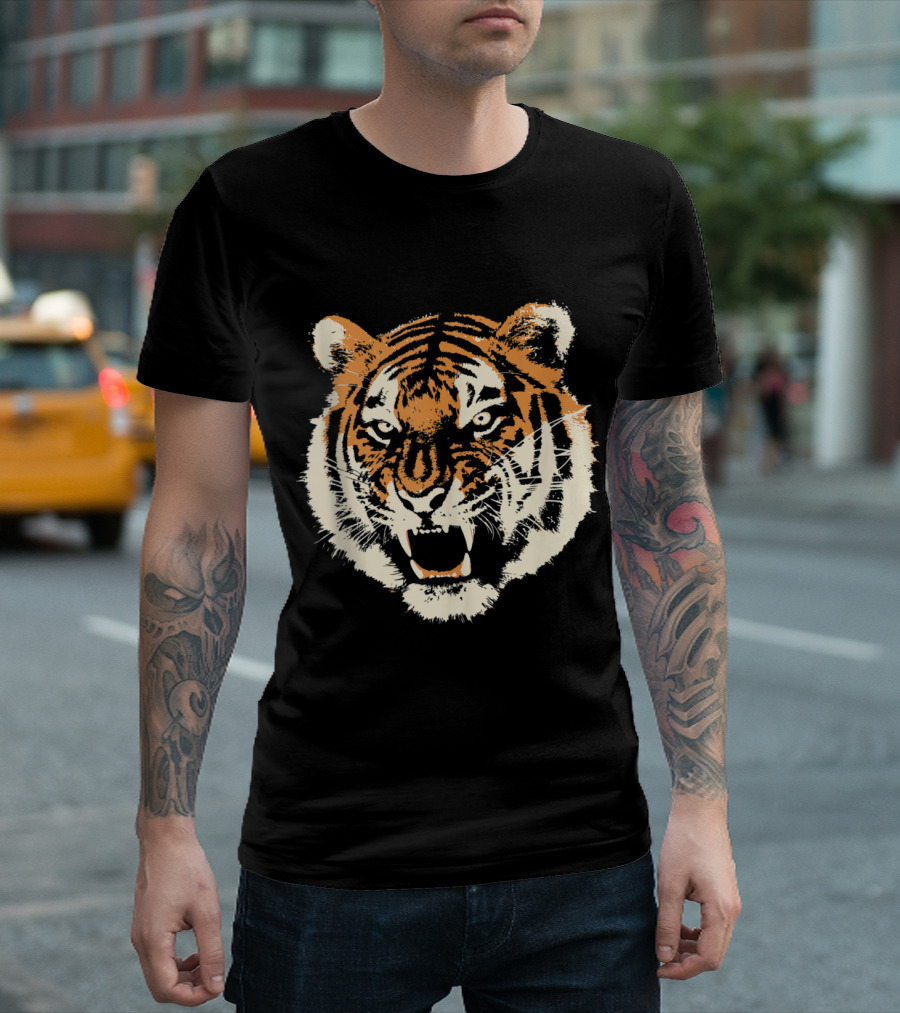 Wild Tiger Head Savage Angry Animal T-Shirt