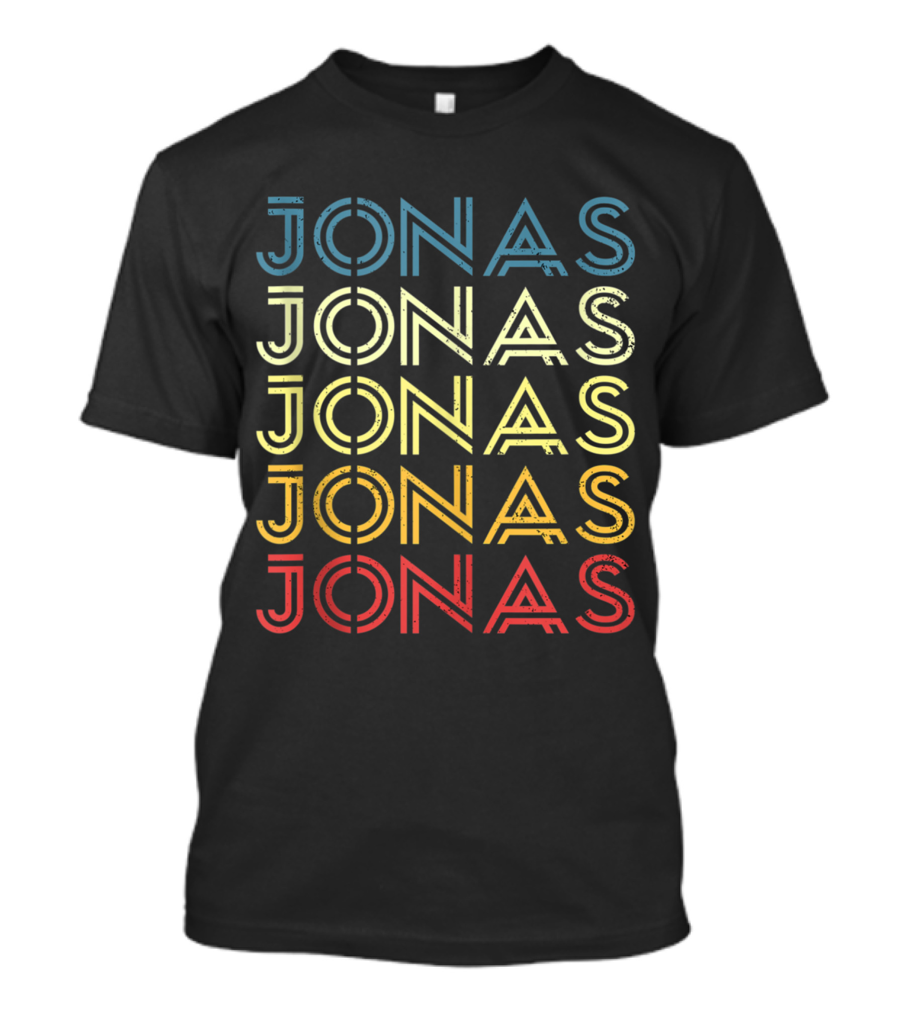 Jonas First Given Name Pride Vintage Distressed Multicolor Retro Cool T-Shirt