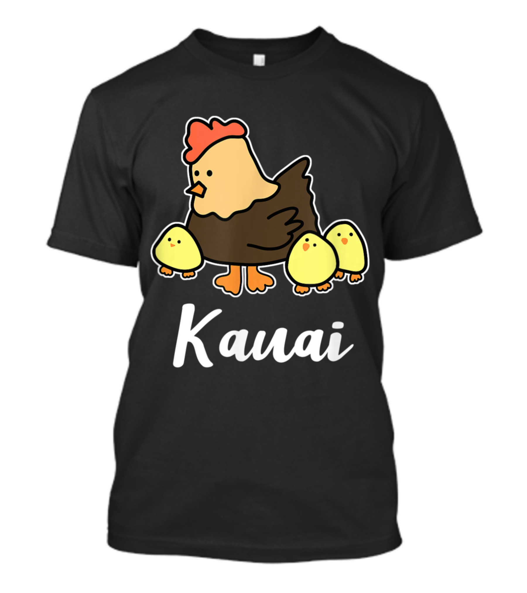 Kauai Hen With Chicks Cute Chickens T-Shirt