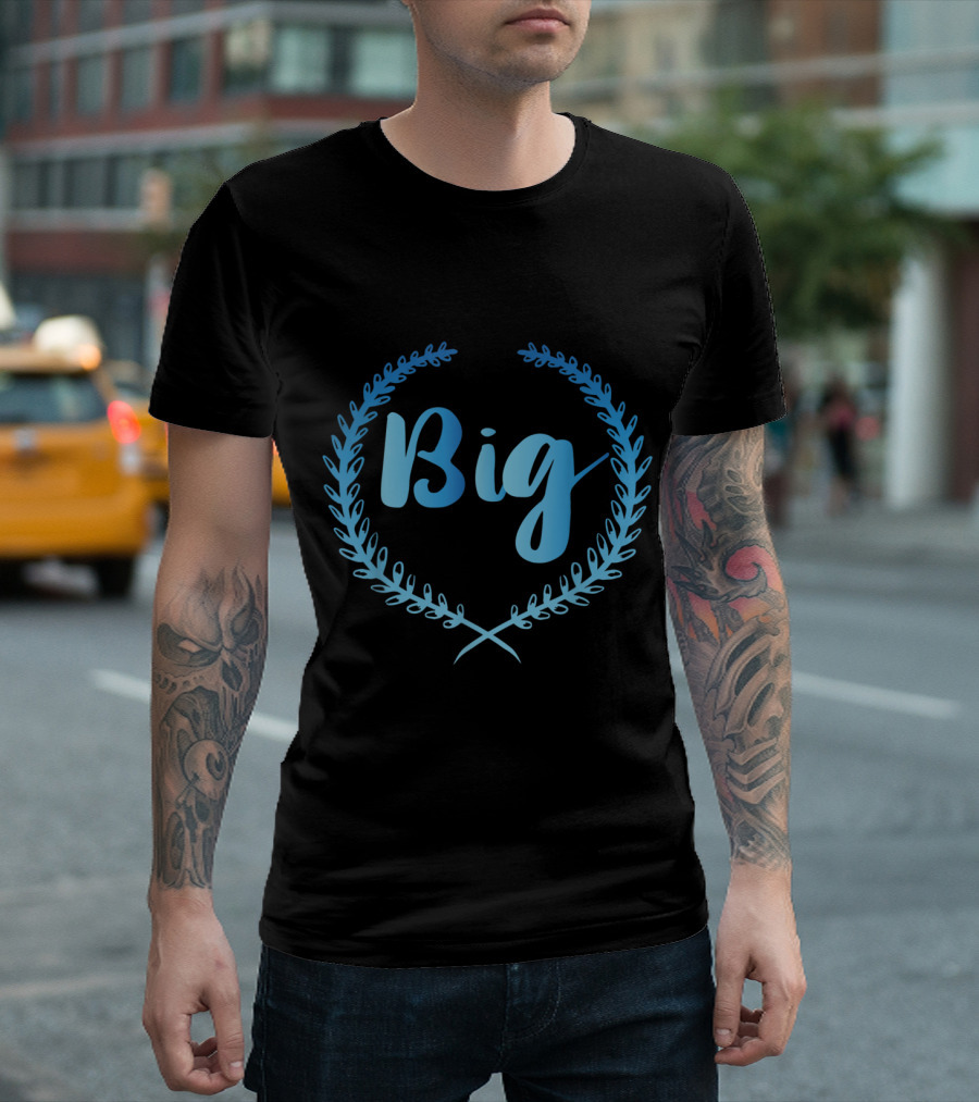Big Sorority Family Blue Laurel Matching Reveal T-Shirt