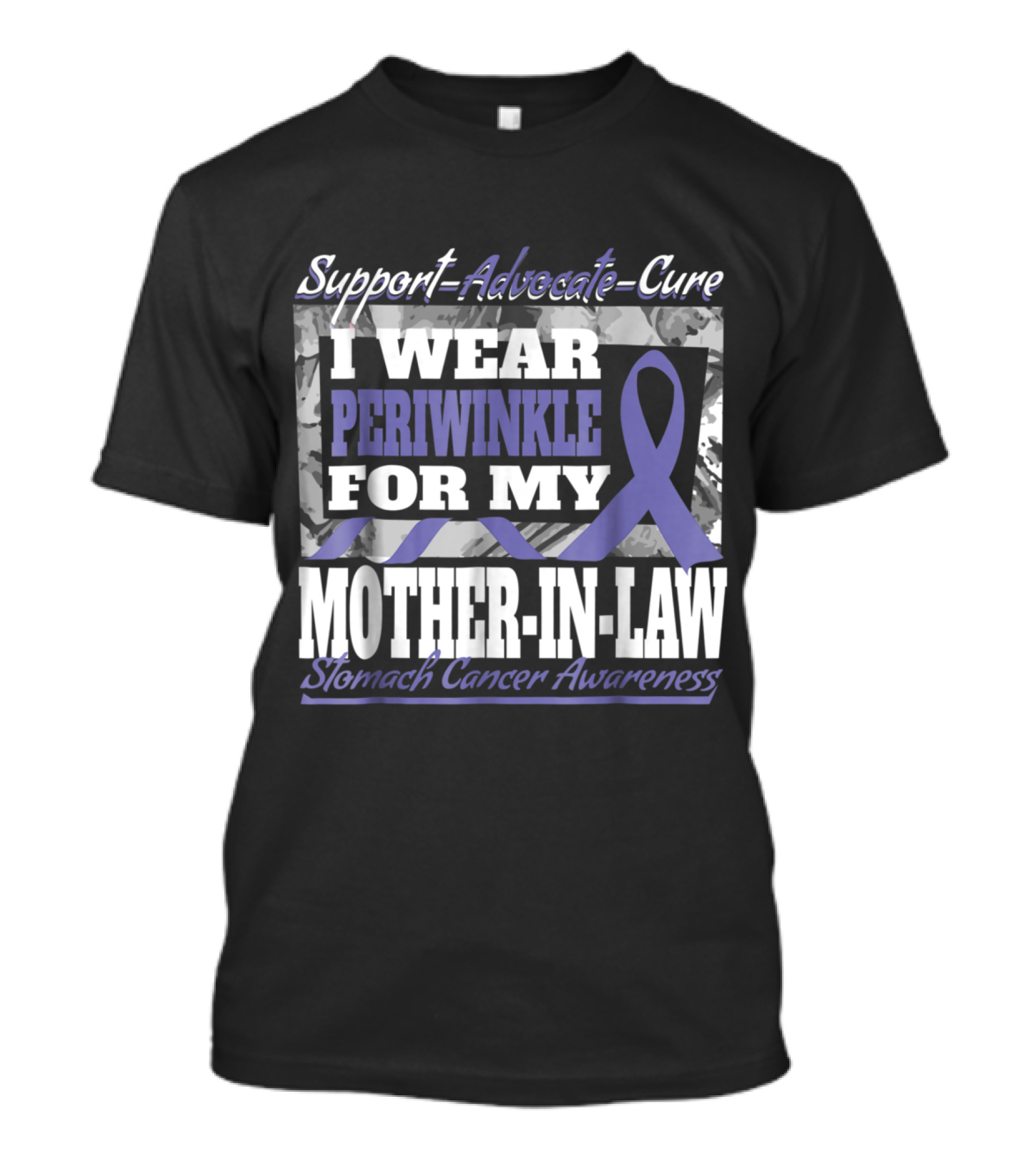 Support Advocate Cure I Wear Periwinkle For My Mother-In-Law Stomach Cancer Awareness T-Shirt
