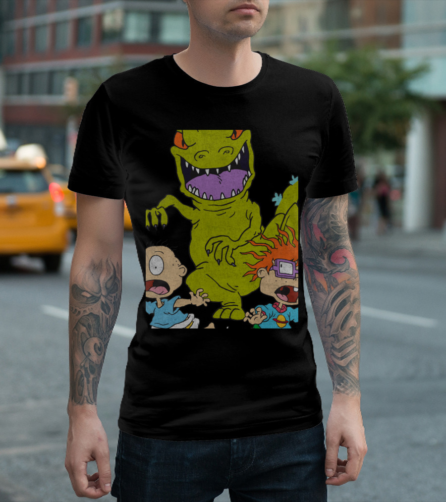 Rugrats Reptar Chase 90s Rugrats Reptar Chase T-Shirt