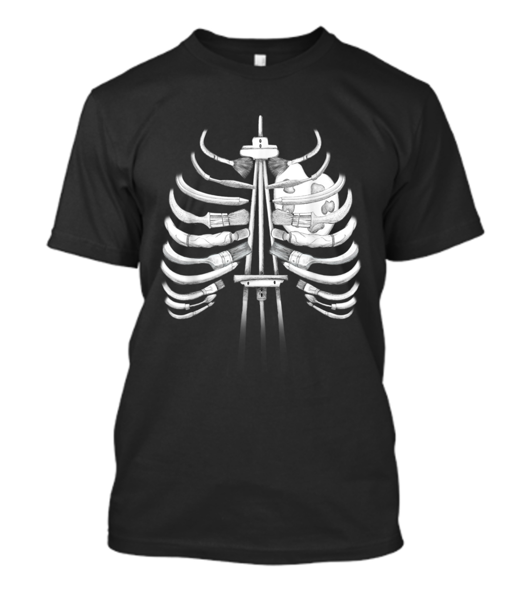 Feel It In My Bones Ribcage Palette Brushes T-Shirt