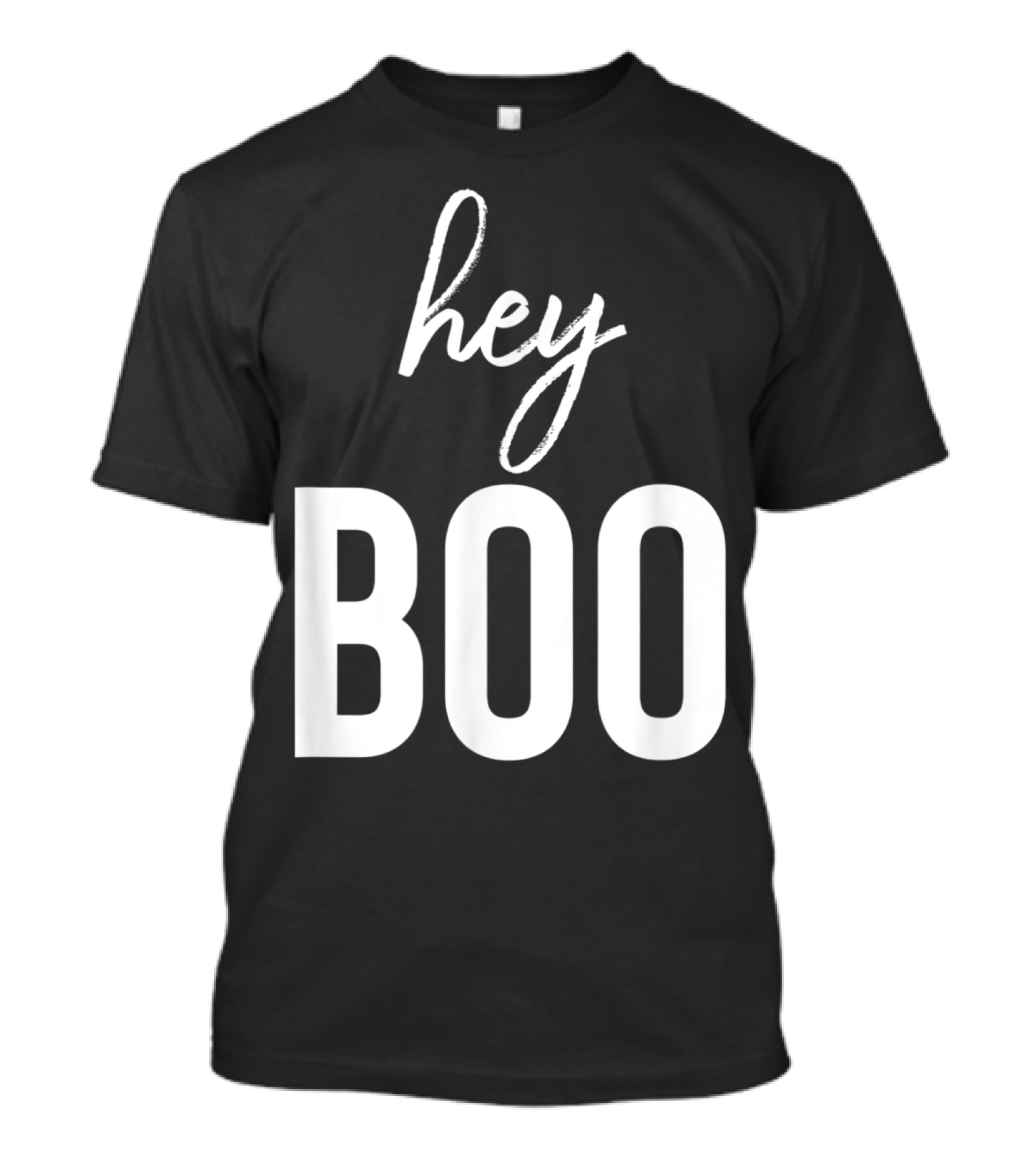 Hey Boo Cute Couples Love Ghost Pun Women Boo Girl Playful Phrase T-Shirt