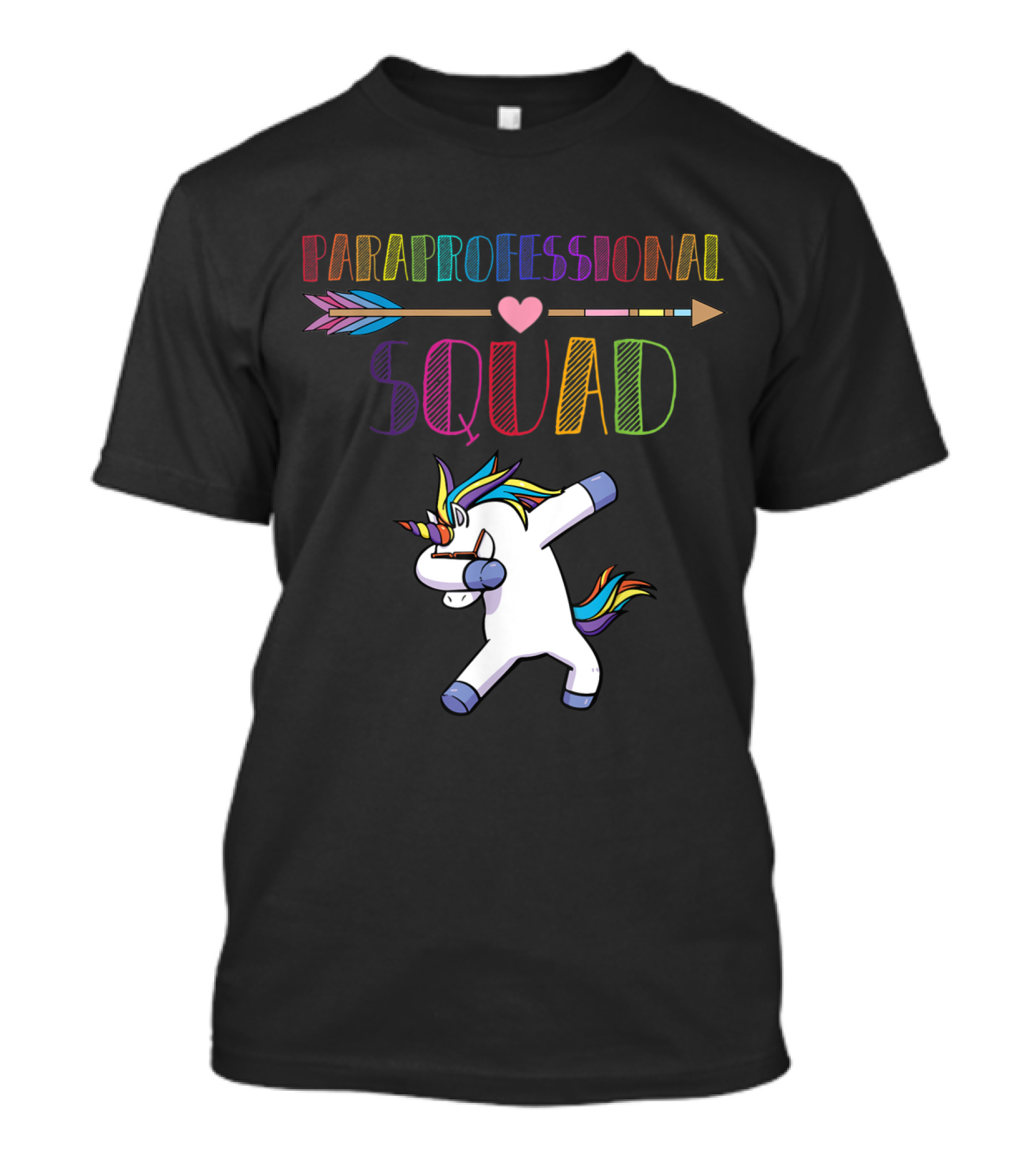 Paraprofessional Squad Cute Unicorn Dabbing Costume T-Shirt