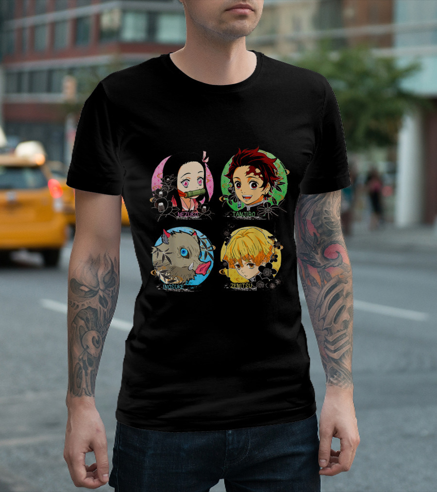 Demon Slayer Tanjiro Nezuko Zenitsu Inosuke T-Shirt