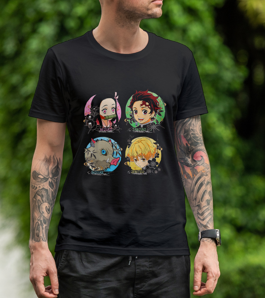 Demon Slayer Tanjiro Nezuko Zenitsu Inosuke T-Shirt