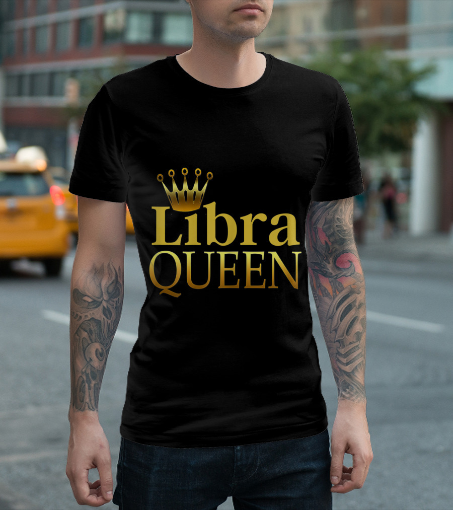 Libra Queen Gold Crown T-Shirt