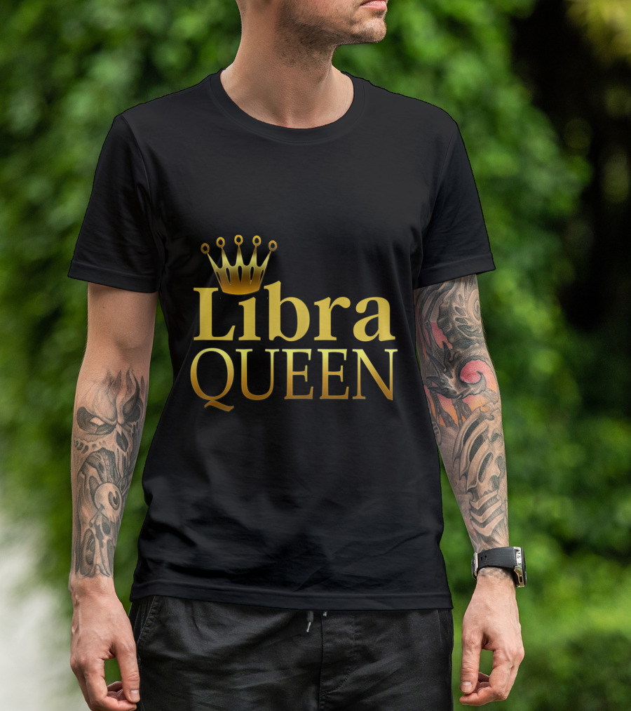 Libra Queen Gold Crown T-Shirt