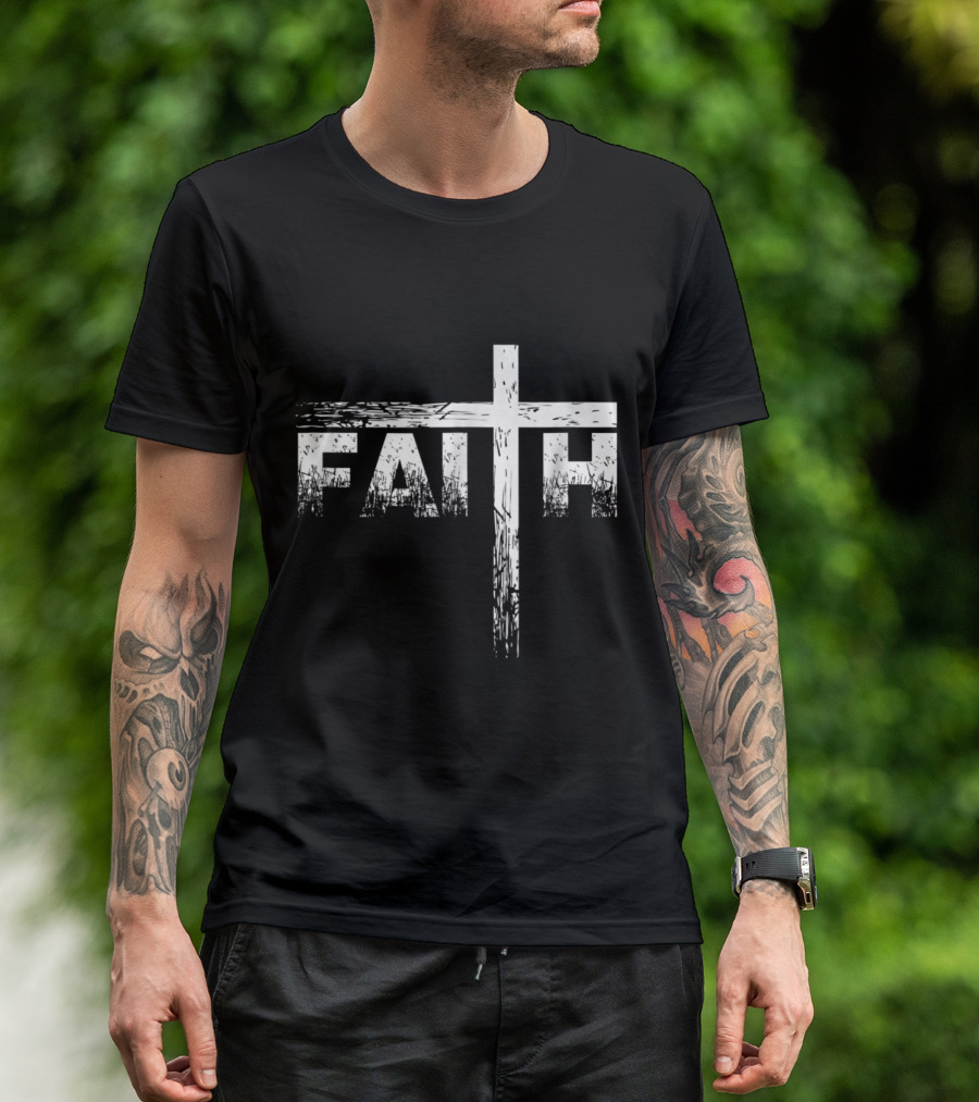 FAITH Cross Christian Faith T-Shirt
