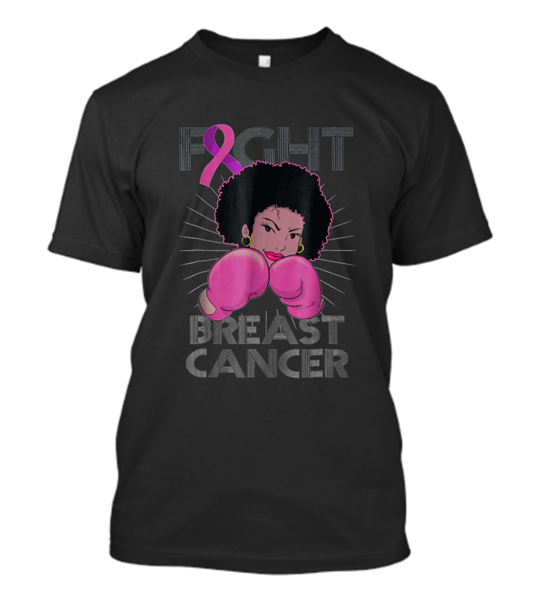 FIGHT BREAST CANCER AWARENESS MONTH PINK RIBBON BOXING GLOVES T-Shirt