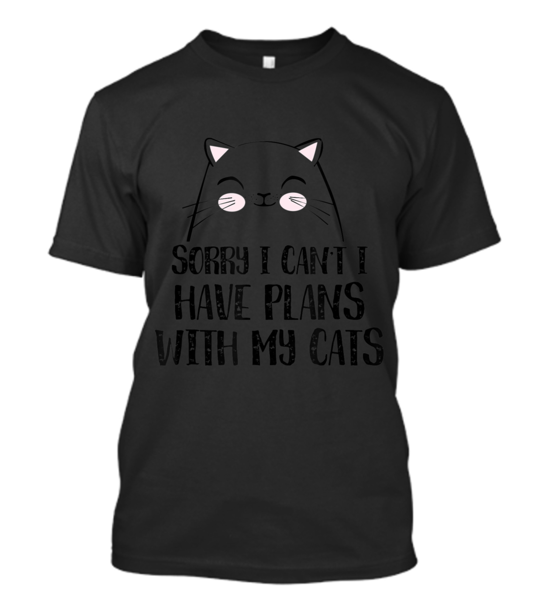 Sorry I Can't I Have Plans With My Cats Cat Lover T-Shirt