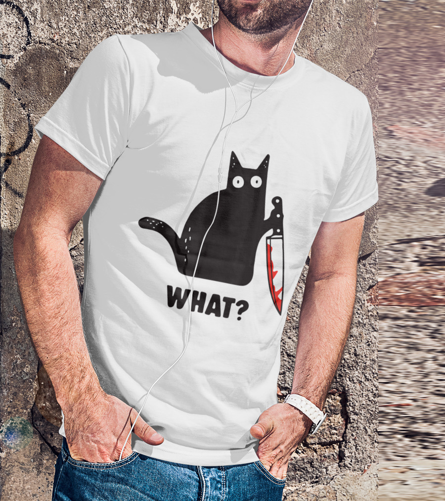 What Cat Horror Halloween Cat T-Shirt
