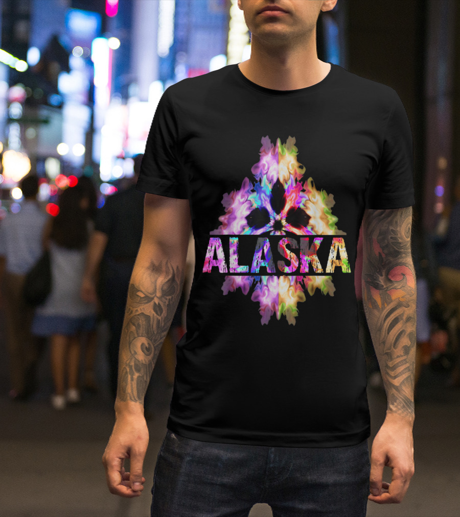 Alaska Souvenir Best Home State AK Proud Roots Colorful T-Shirt