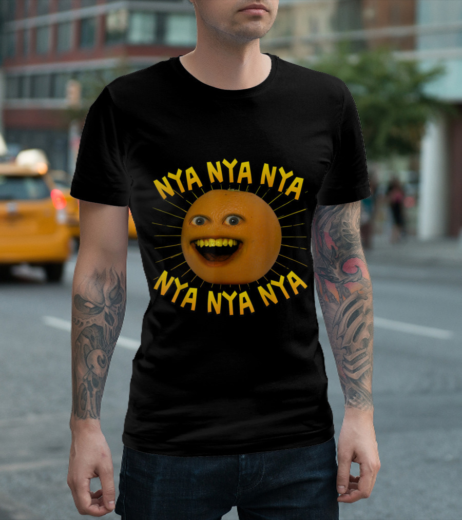 Nya Nya Nya Annoying Orange Face with Smile T-Shirt