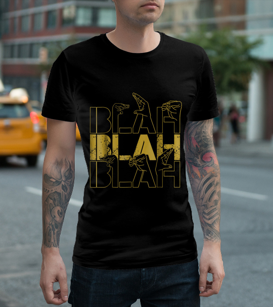 Blah Blah Blah Hands Gesture T-Shirt