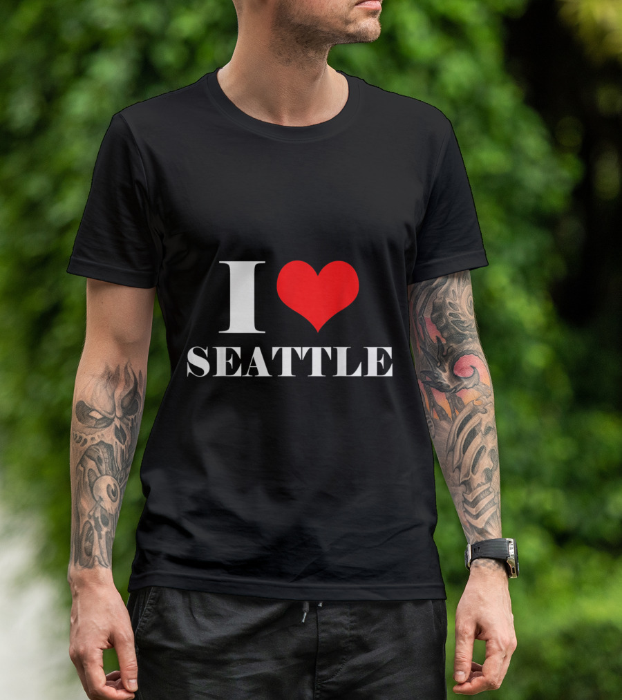 I Love Seattle Heart Washington T-Shirt