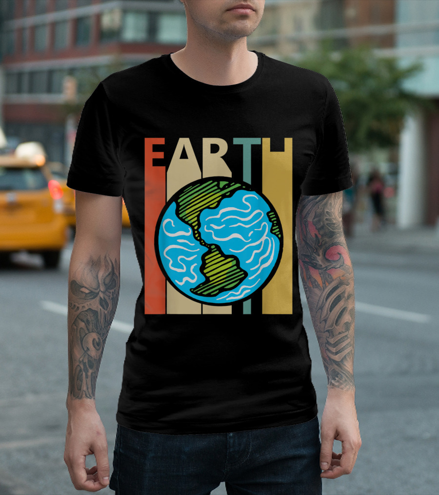 Vintage Planet Earth Retro Earth Science T-Shirt