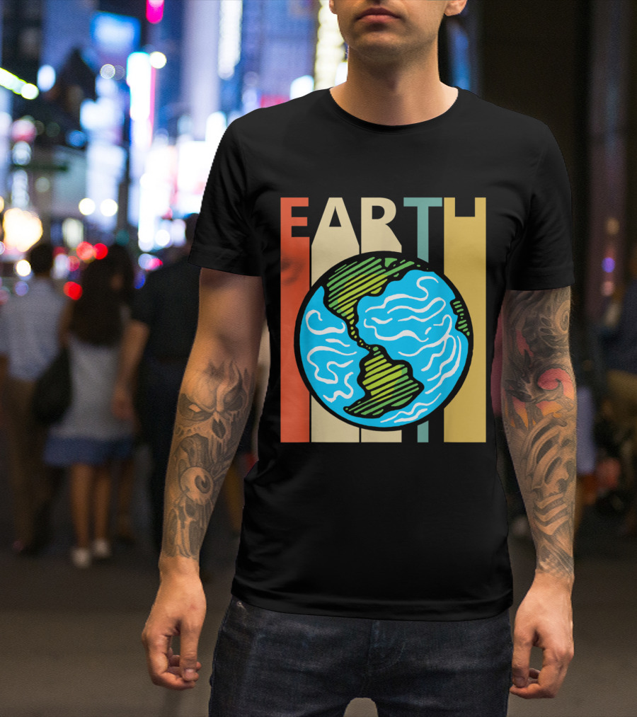 Vintage Planet Earth Retro Earth Science T-Shirt