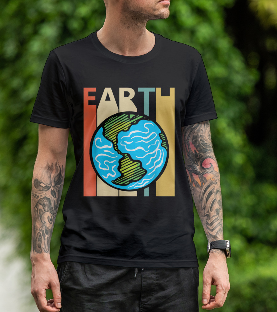 Vintage Planet Earth Retro Earth Science T-Shirt