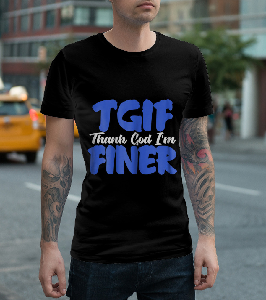 TGIF Thank God I'm Finer Zeta Phi Blue White Beta 1920 Phi T-Shirt