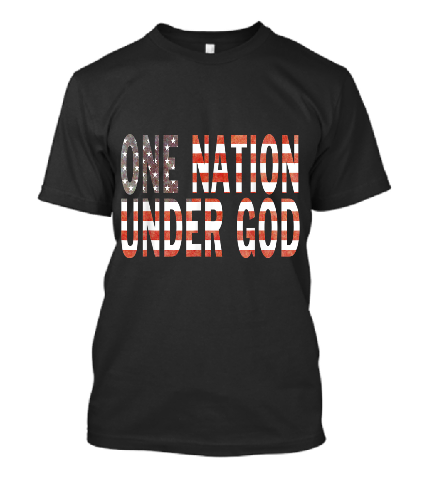Patriotic One Nation Under God USA Flag T-Shirt