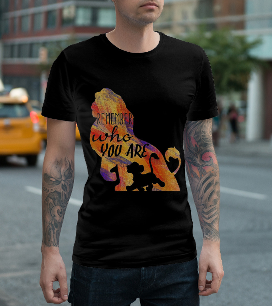 Remember Who You Are Lion Silhouette With Cub T-Shirt
