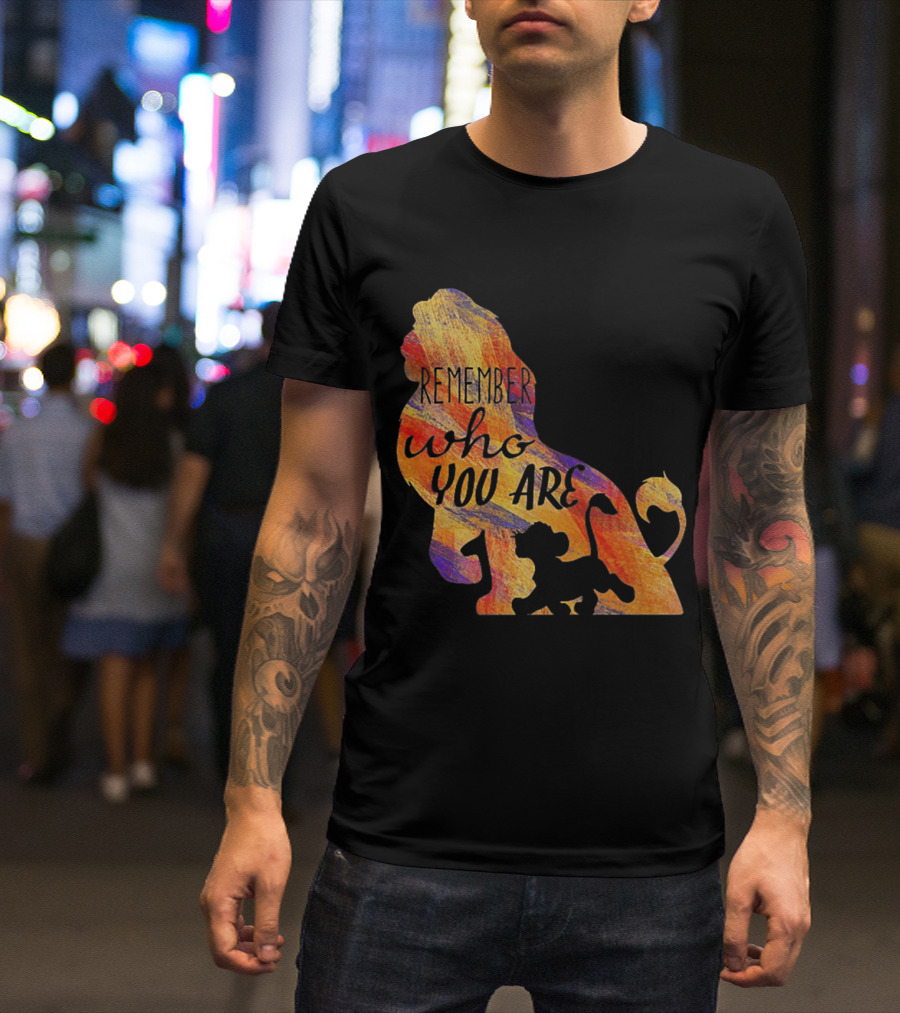 Remember Who You Are Lion Silhouette With Cub T-Shirt