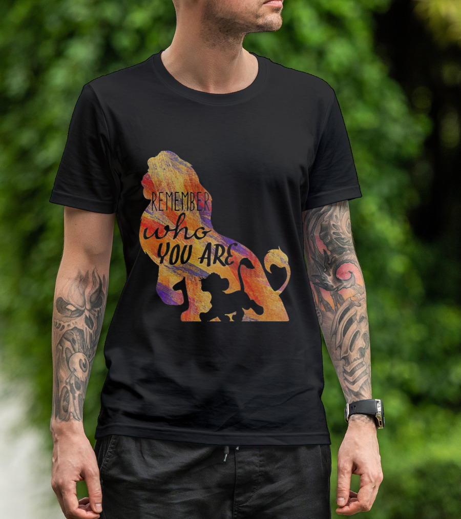 Remember Who You Are Lion Silhouette With Cub T-Shirt