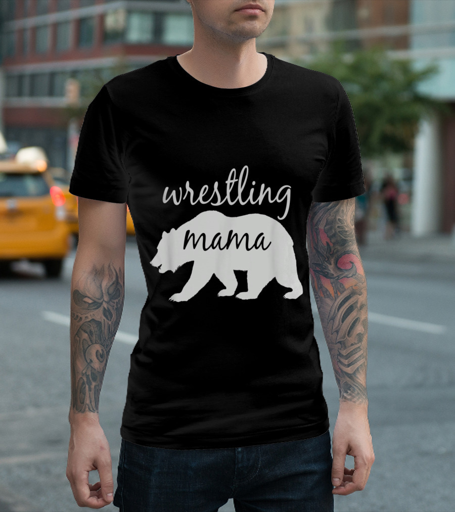 Wrestling Mama Bear Mama Bear Wrestling T-Shirt