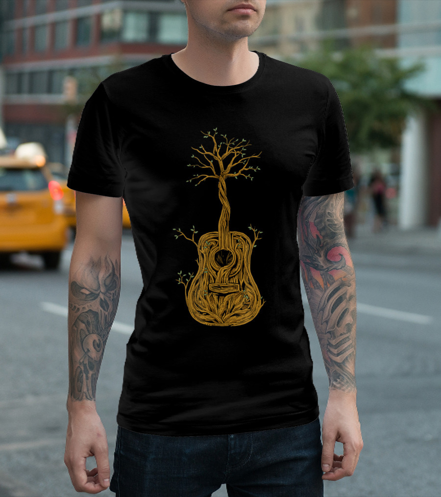 Tree of Life Nature Acoustic Guitar Guitarist T-Shirt