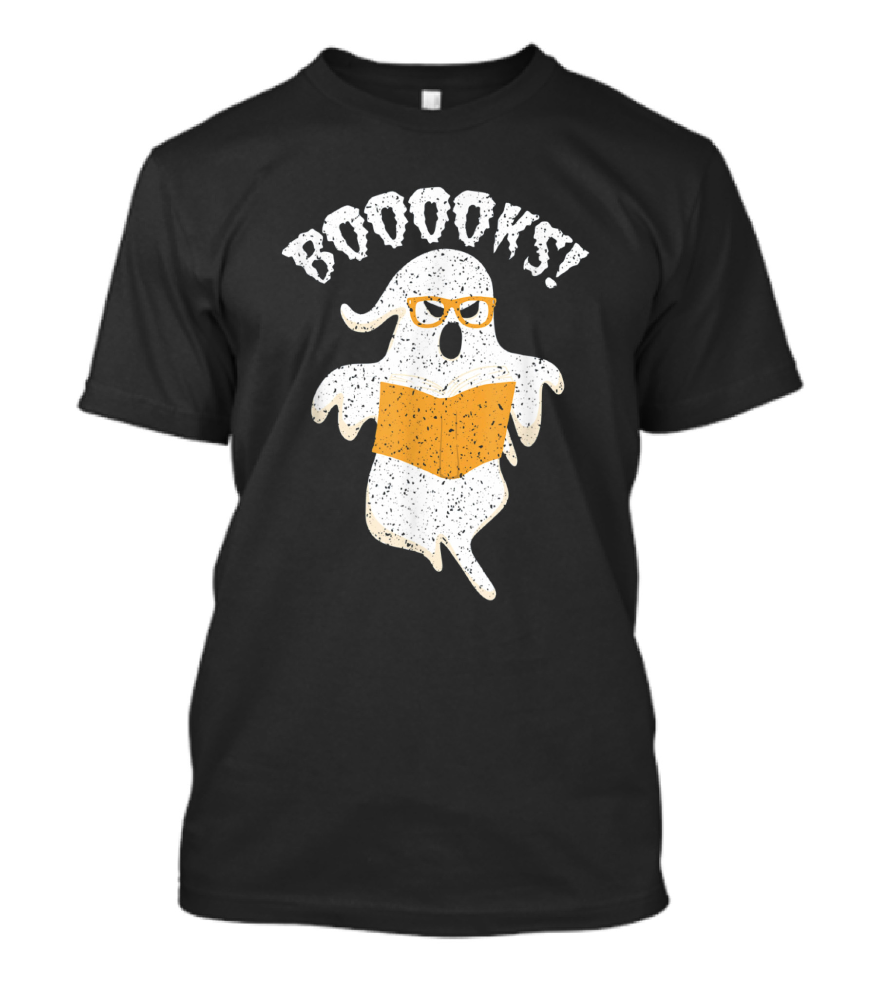 BOOOOKS Nerd Ghost Reading Boooks Halloween T-Shirt