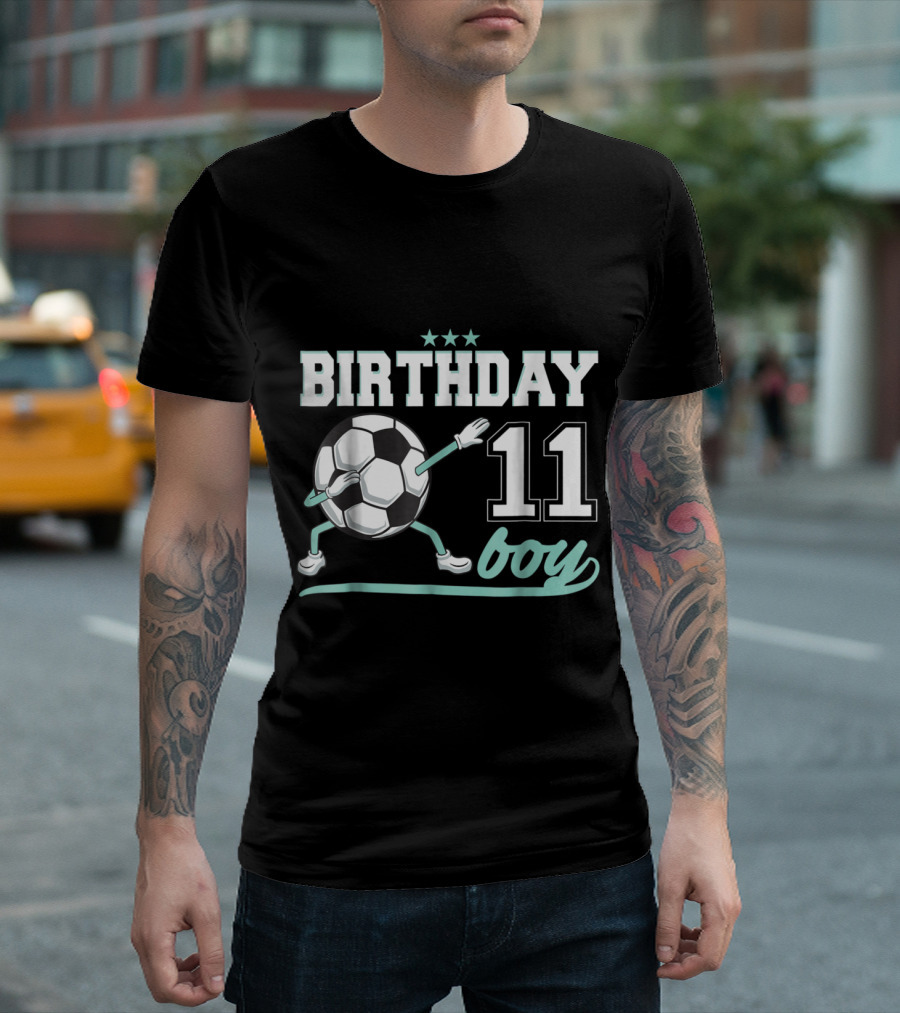 Soccer Birthday 11 Boy Dabbing T-Shirt
