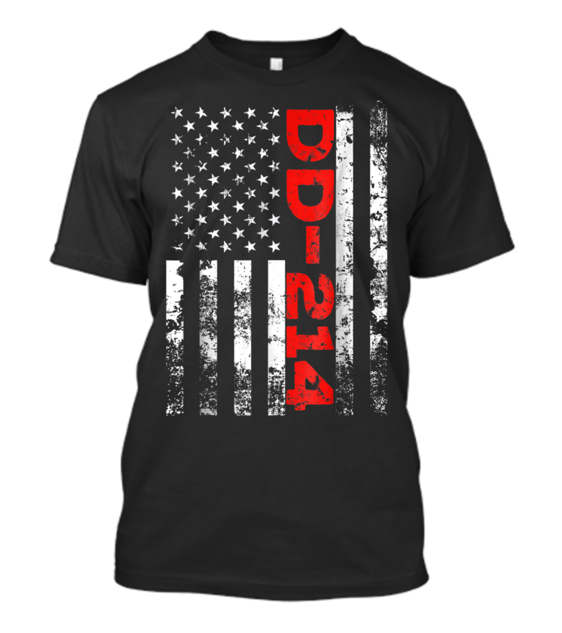 DD 214 US Alumni American Flag USA T-Shirt