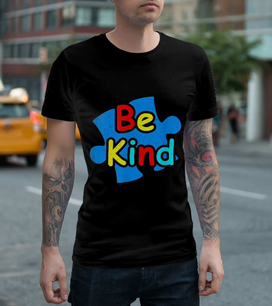 Be Kind Autism Anti Bullying Choose Kind Puzzle Piece T-Shirt