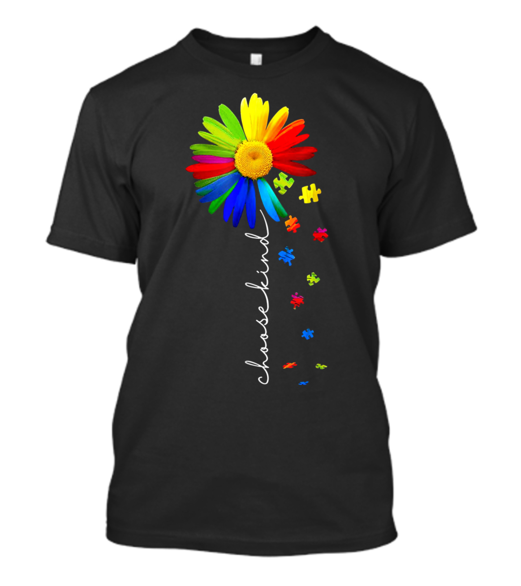 Choose Kind Autism Awareness Daisy Flower Warrior T-Shirt
