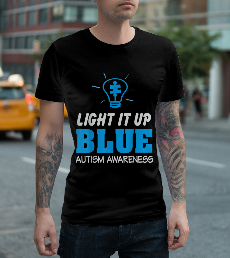 Light It Up Blue Autism Awareness T-Shirt