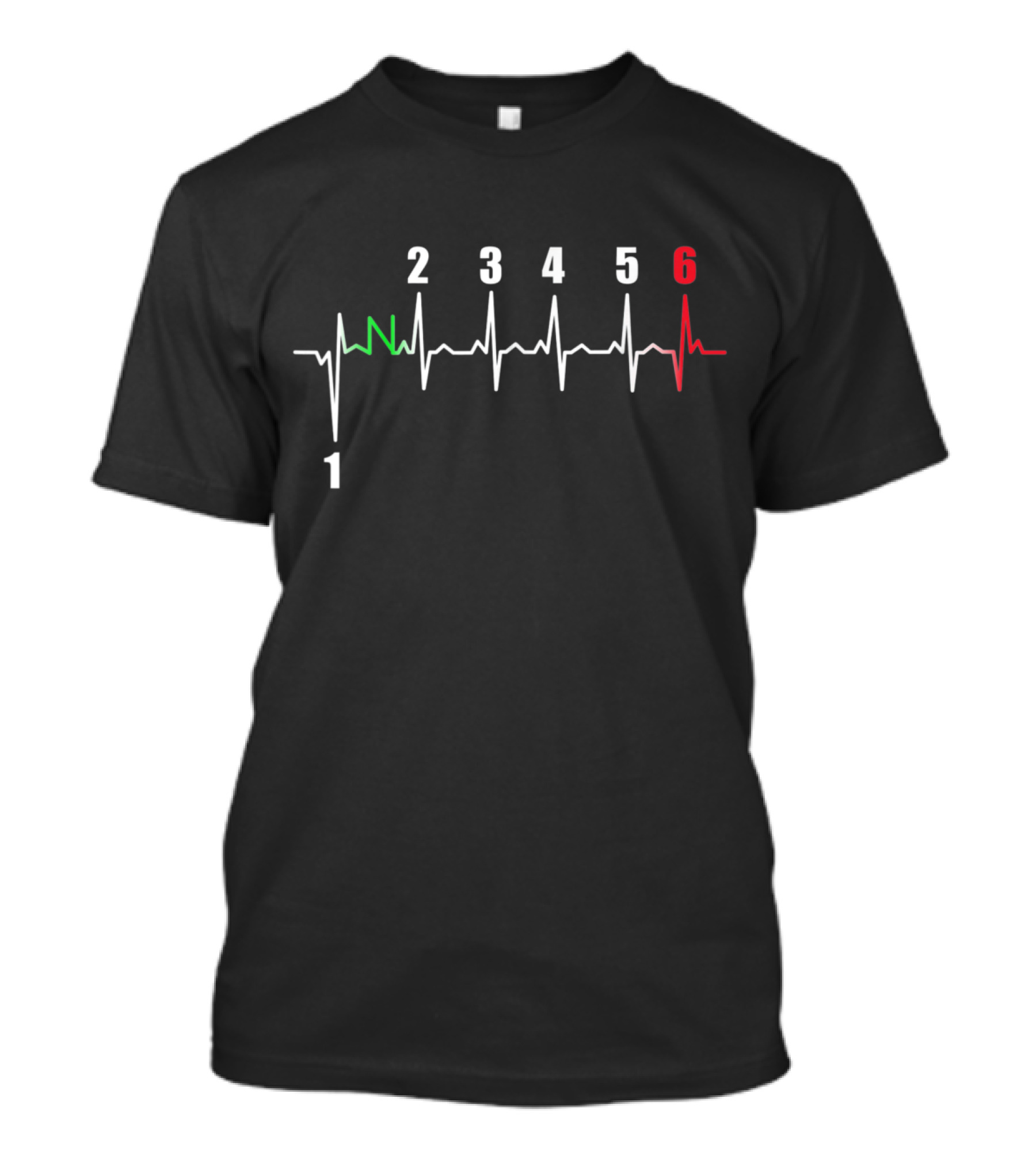 Motorcycle Heartbeat Gear Biker Lover Shift 1 To 6 T-Shirt