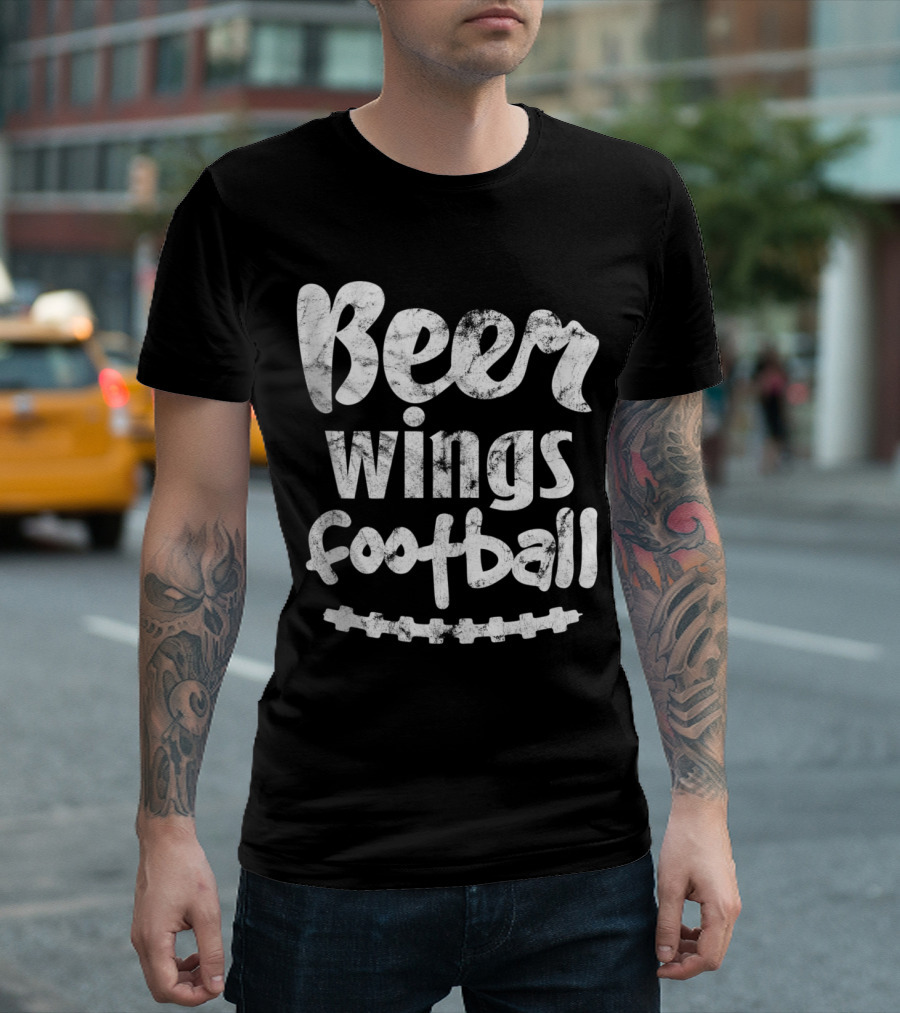 Beer Wings Football Game Day Essentials T-Shirt