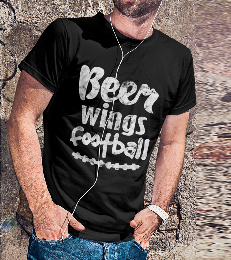 Beer Wings Football Game Day Essentials T-Shirt