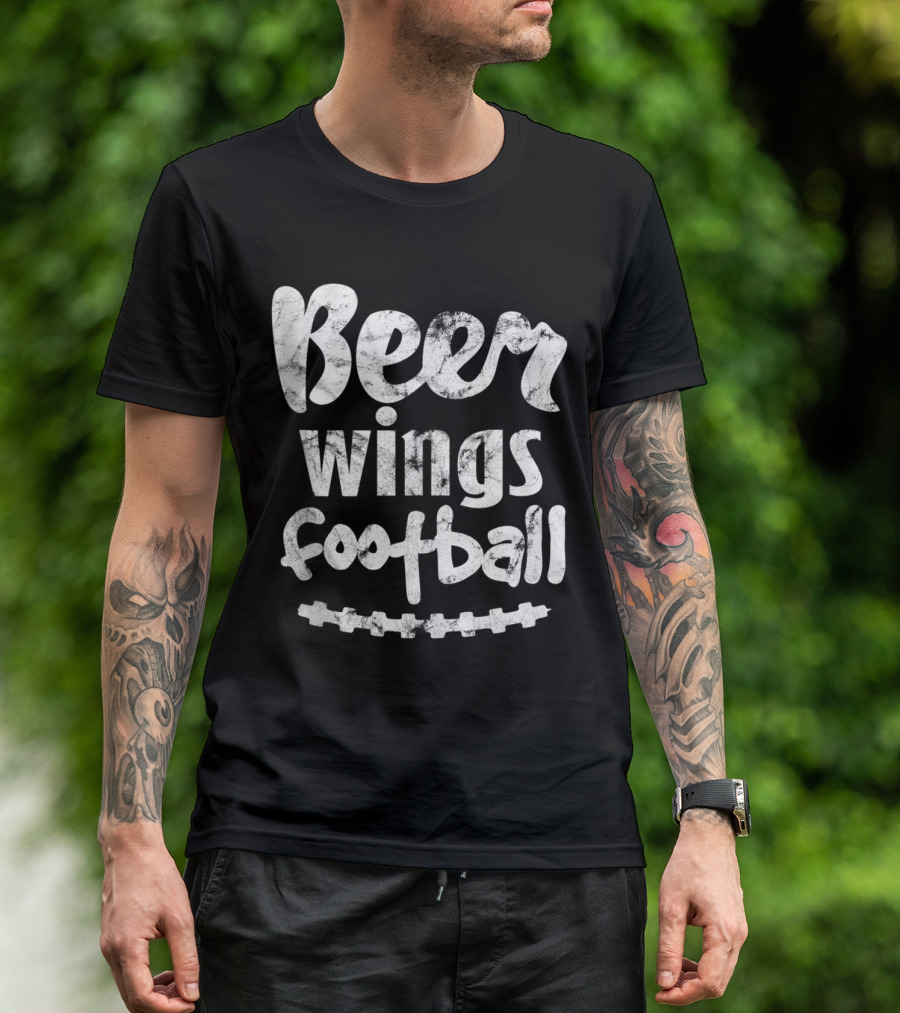 Beer Wings Football Game Day Essentials T-Shirt