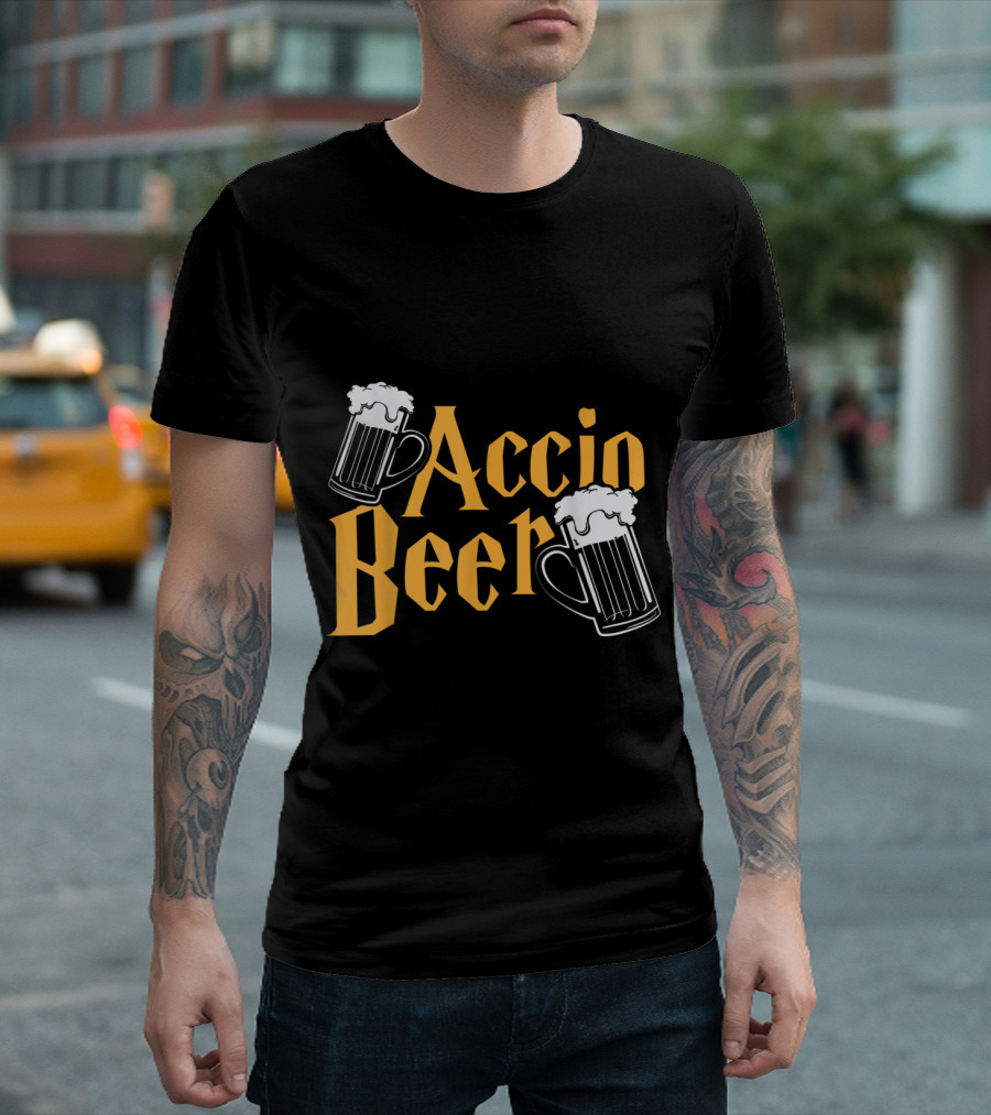 Accio Beer Potter Magic Spell Drink Funny Harry Mug T-Shirt
