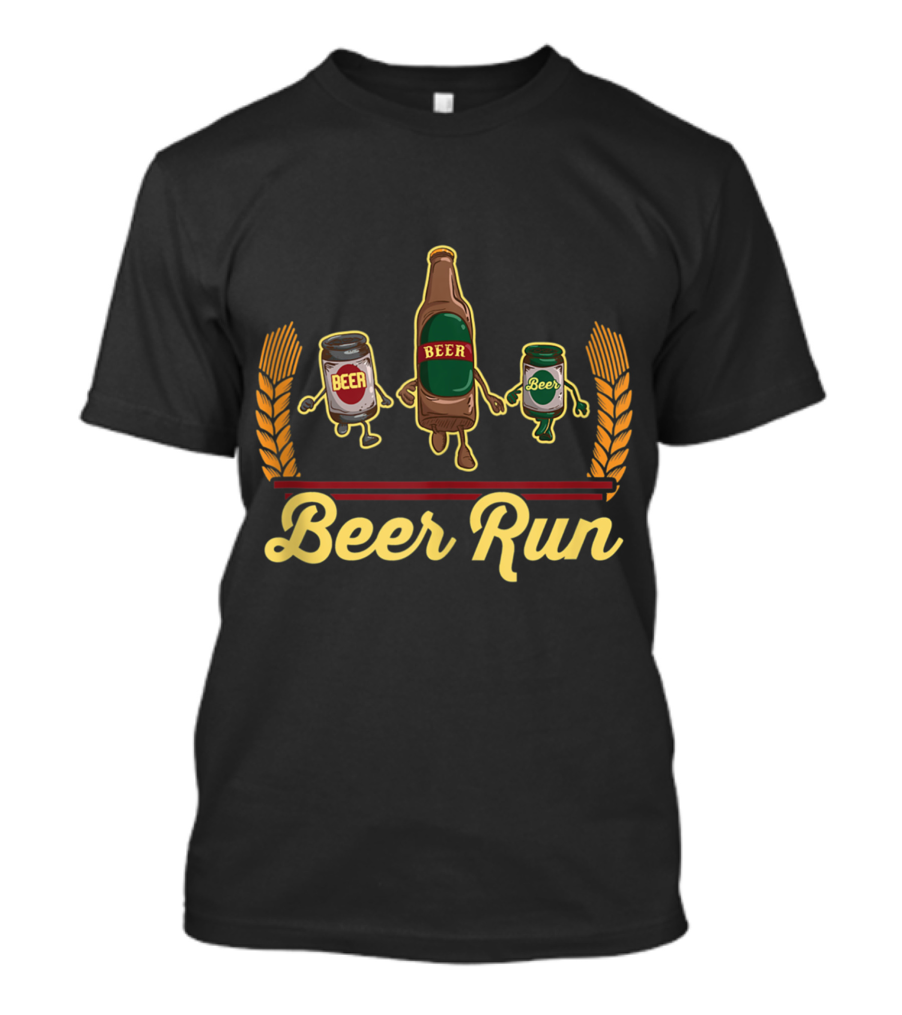 Funny Beer Running BEER RUN Athletic Race T-Shirt