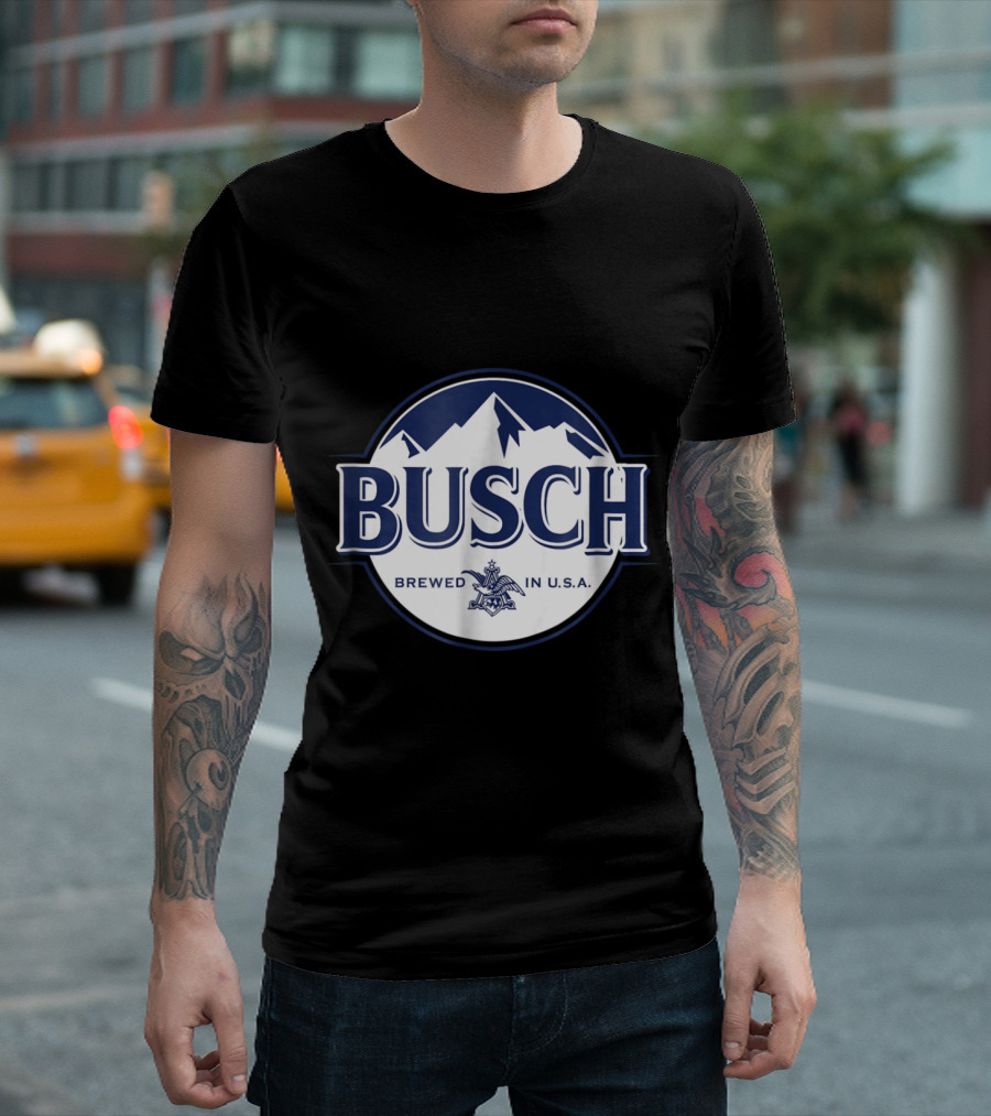 Busch Brewed in U.S.A. Navy T-Shirt
