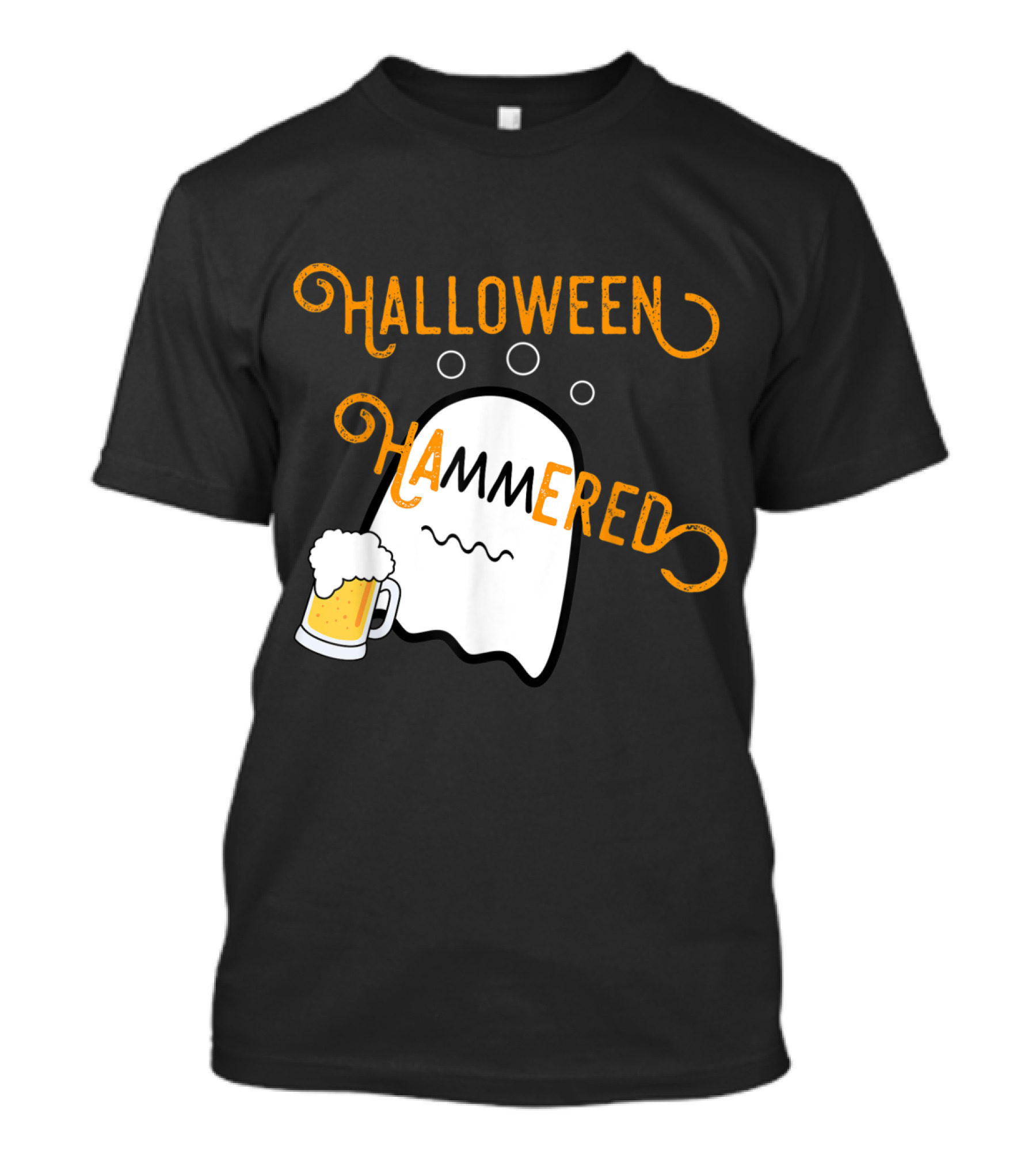 Halloween Hammered Ghost With Beer Mug T-Shirt