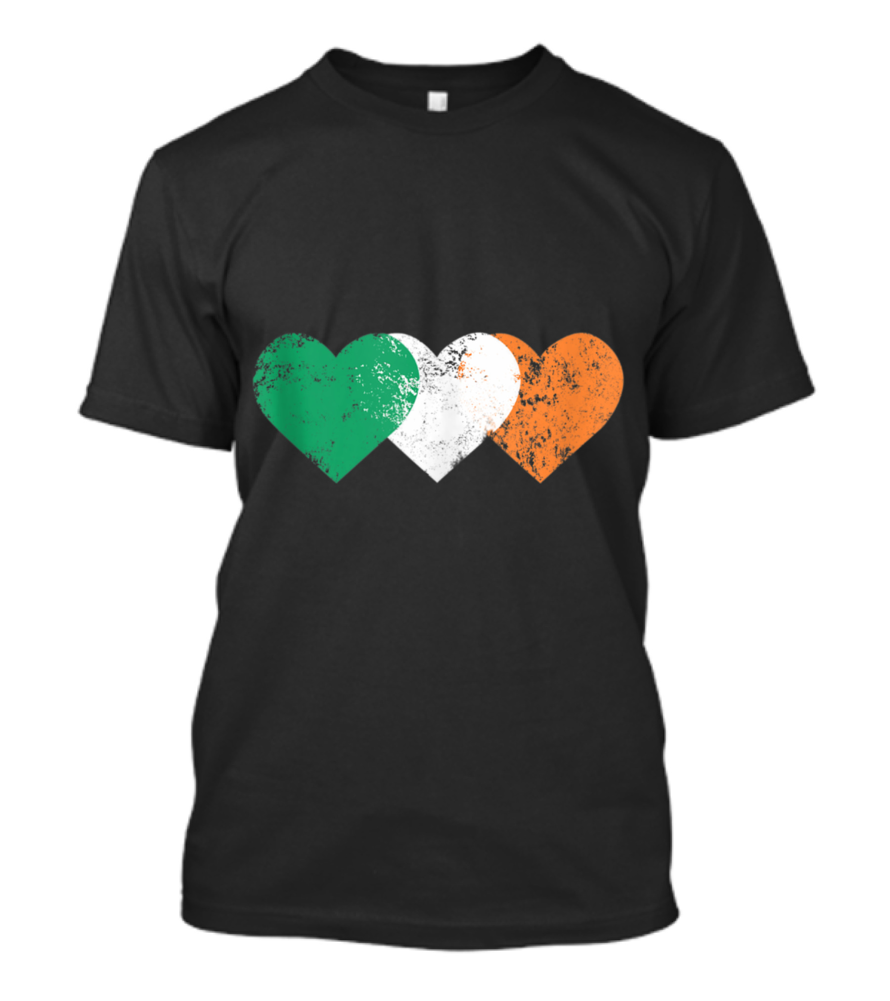 3 Hearts Ireland Flag St. Patricks Day Irish Flags Tricolor Hearts T-Shirt