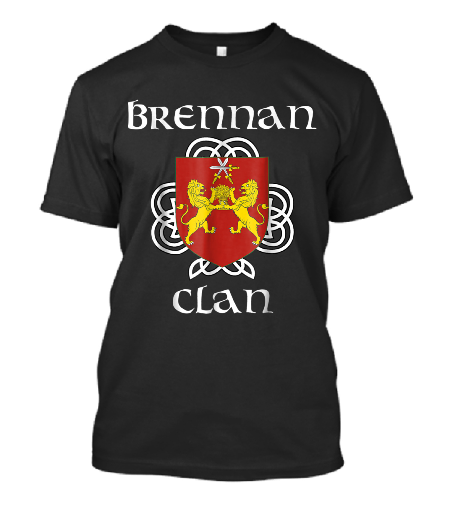 Brennan Clan Crest Family Reunion Irish Heritage Lions Shield T-Shirt